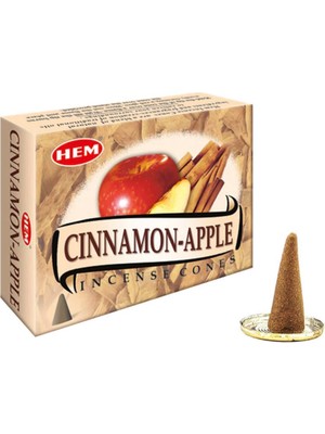 cosangroup Hem Cinnamon Apple Piramit Konik Tütsü – 12 Paket x 10 Adet (Toplam 120 Konik)
