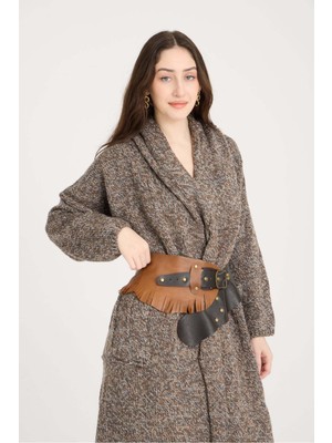 Yılday Gür Butik Harmony El Yapımı Püsküllü Deri Kemer