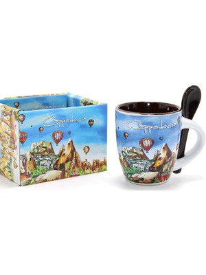 Kaia Kaşıklı Yöresel Kahve Fincanı Tekli Model 1