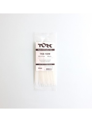 Kaia Tork Beyaz Kablo Bağı 2,5X150