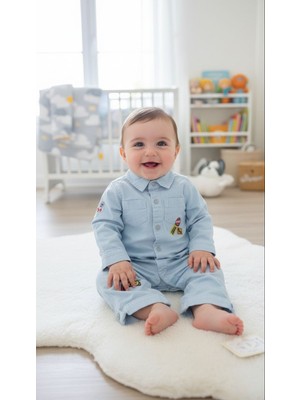 Kot Kumaş Kız Erkek Bebek Tulum 12304