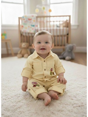 Kot Kumaş Kız Erkek Bebek Tulum 12304