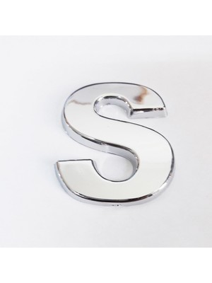 Kaia Cemax S Harfi  3,75 cm Krom Yapışkanlı