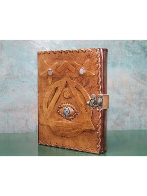 Kaia Taşlı Deri Defter Model 1