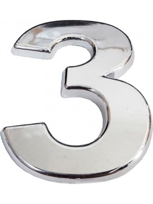 Kaia Cemax Krom Yapışkanlı 3 Rakamı 5 cm