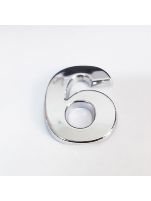 Kaia Cemax 6 Rakamı 3,75 cm Krom Yapışkanlı