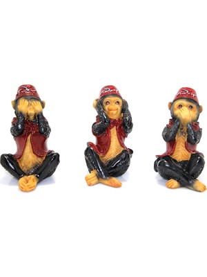 Kaia 3'lü Polyester Maymun Seti