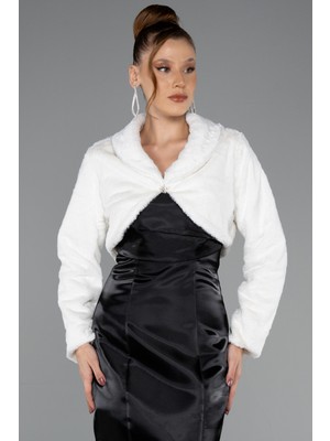 Abiyefon Uzun Kol Kürk Görünümlü Abiye Ceket ABC009