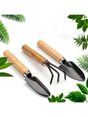 Kaia Mini Ahşap Hobi Bahçe Seti 3 Adet