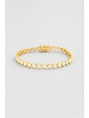 So CHIC Love 18 Ayar Sarı Altın Kaplama Gümüş Su Yolu Bileklik