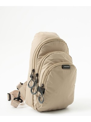 Sanmorris Unisex Paraşüt Kumaş Suya Dayanıklı 3 Bölmeli Sırtlık Askılı ve Body Bag