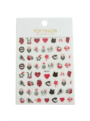 Bijuteri Net Kalp Kuru Kafa Tattoo Dövme Sticker