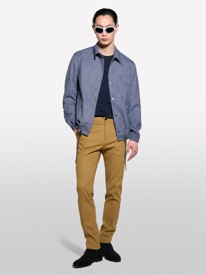 Sisley Streç Viskozlu Büzme Ip Detaylı Regular Fit Ceket Erkek Siyah Ceket - 325P2LPMSN03X