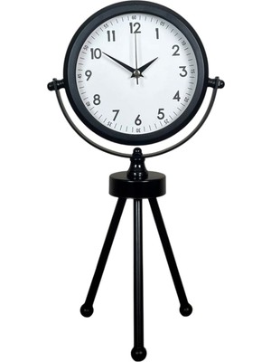 ForWhat Büro Ev Ofis Hediyesi Için Siyah Zarif Üç Ayaklı Biçim Masa Saati