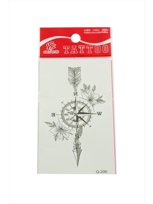 Bijuteri Net Pusula Tattoo Dövme Sticker