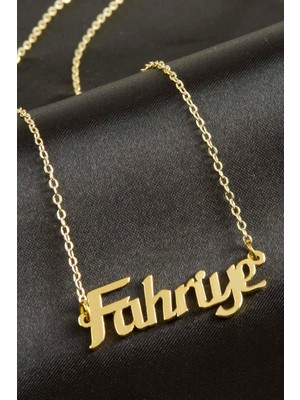 Zero Ozlstor Fahriye Isimli Kolye -Sarı