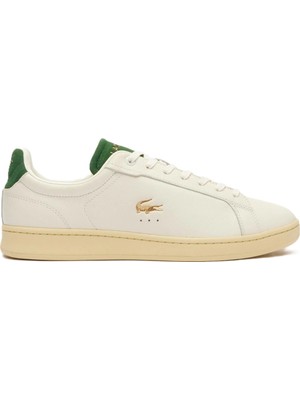 Lacoste Carnaby Pro Mens Leather Sneaker Hakiki Deri Günlük Spor Ayakkabı Krem