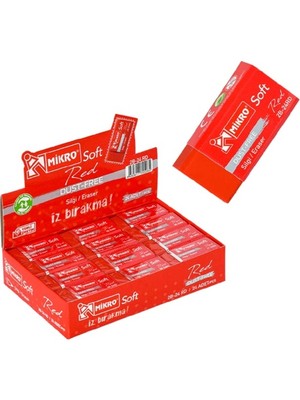 Mikro Soft Silgi Kırmızı 2B-24RD - 6 Adet