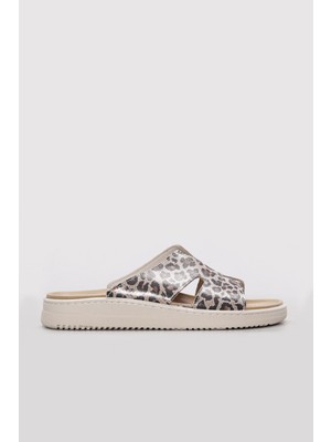 Fast Step Hakiki Deri  Kadın Kısa Topuklu Terlik 160ZAHR0250