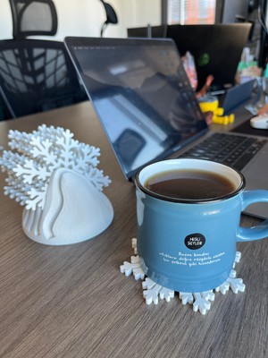 Nibgat 6lı Kar Tanesi Bardak Altlığı