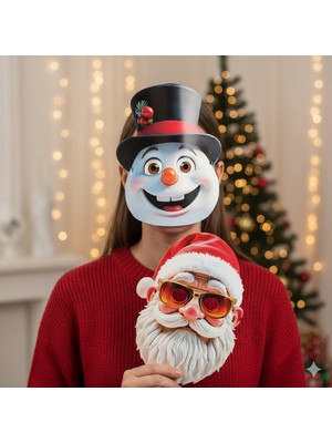 Dodomar Maske Yılbaşı Temalı 2li Kardan Adam Noel Baba