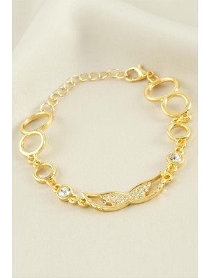 Zero Ozlstor Kanat Taşlı Bileklik-Sarı