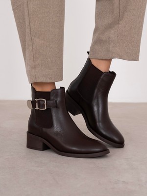 Ece'nin Butiği Lerato Kahve Hakiki Deri Kadın Bot