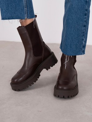 Ece'nin Butiği Luciano Kahve Hakiki Deri  Bot