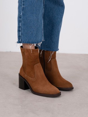 Ece'nin Butiği Wilena Taba Süet Hakiki Deri Kadın Bot
