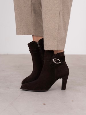 Ece'nin Butiği Blera Kahve Süet Hakiki Deri Kadın Bot