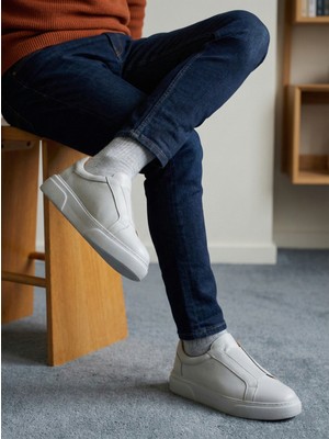 Erkek Hakiki Deri Slip-On Günlük Ayakkabı