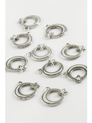 Zero Ozlstor Ay Yıldız Tesbih  Aparatı 50 Gram-Gümüş Rengi