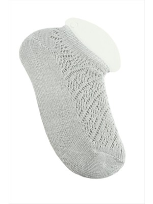 Zero Ozlstor Dantel Yünlü Kısa Çorap-Siyah