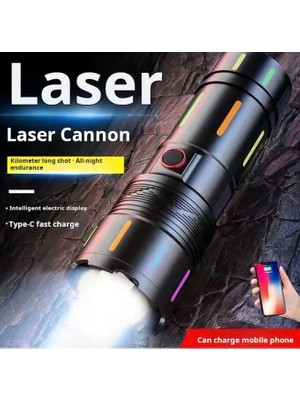 Tuncel Store LED El Feneri 2000 Lümen USB Şarj Edilebilir Flash Işığı Yüksek Güçlü El Feneri Taktiksel Uzun Menz