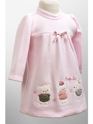 Modanino Kız Bebek Peluş Elbise 6-24 Ay 12471