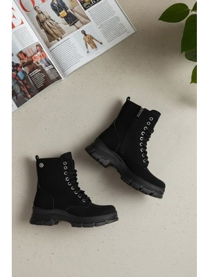 Ayakkabı Fuarı Elit OZRSL208N Kadın Klasik Bot Siyah