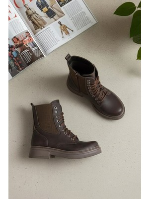 Ayakkabı Fuarı Elit OZRSL902N Kadın Klasik Bot Kahverengi