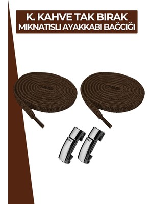 Dopar Elastik Akıllı Kilitli Bağcık Mıknatıslı Metal Tak Bırak Spor Ayakkabı Bağcığı 100 cm