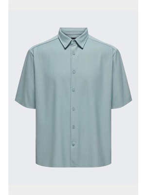 Only & Sons Onsboyy Lıfe Rlx Recy Pleated Ss Shırt Erkek Tourmaline Kk Gömlek - 22025032