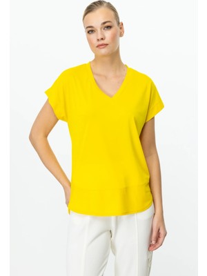 On Triko  V Yaka Kısa Kol T-Shirt 51475