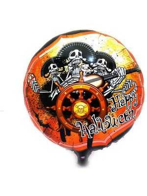 Zero Land Ozlstor Kuru Kafalı Korsanlar Halloween Şekilli Folyo Balon 45 cm