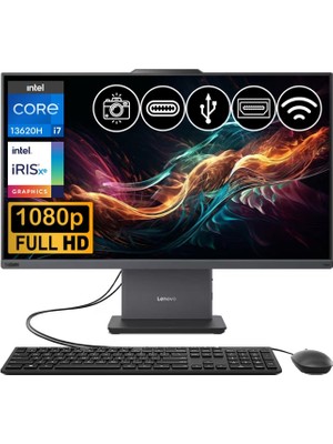Lenovo Thinkcentre Neo 50A I7-13620H 40GB 512GB SSD 27" Fdos All In One Bilgisayar 12SAA01WTR ATL12