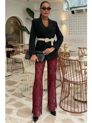 Mericline Içi Astarlı Dantel Pantolon 0081