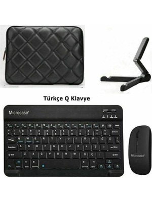 Microcase Lenovo Idea Tab 11 Inch/ K11 2.jenerasyon Tablet Için Çanta+Türkçe Bluetooth Klavye+Mouse+Tablet Standı - AL8124