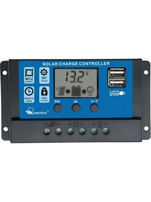 Hasyılmaz Akıllı Güneş Paneli Şarj Kontrol Cihazı Regülatörü 12/24V 30A
