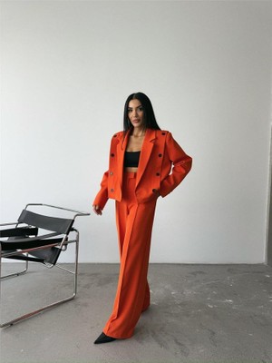 Mericline Ceket - Pantolon Takım - Orange