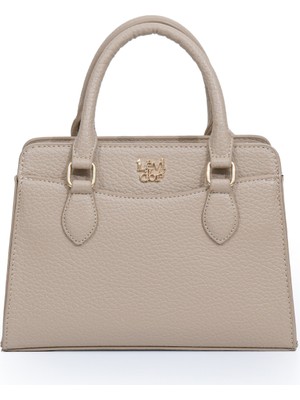 Orta Boy Günlük Uzun Askılı Tote Tasarım Kadın El ve Omuz Çantası LV930977 Vizon