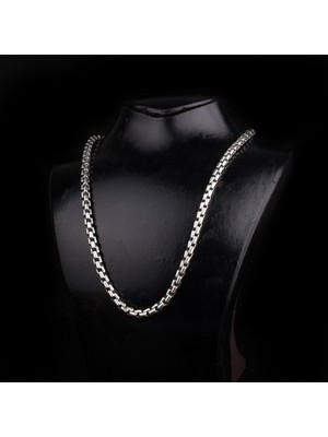 Tamamı 925 Ayar Gümüş El Örgü Model Halat Zincir