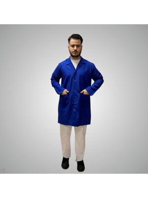 EFT Saks Mavi Iş Önlüğü (Alpaka) Kumaş