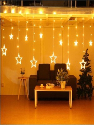 Özbience Renkli Yıldız Desenli LED Işıklar, Dekoratif ve Animasyonlu Sarkıt